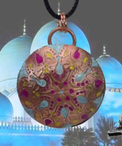 Pendentif Ashlem - cuivre naturel gravé – Image 9