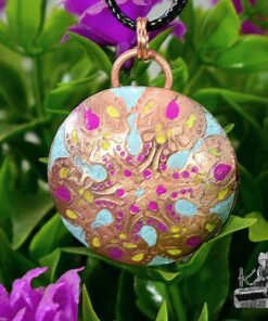 Pendentif Ashlem - cuivre naturel gravé – Image 7