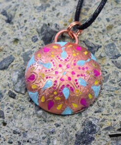 Pendentif Ashlem - cuivre naturel gravé – Image 4