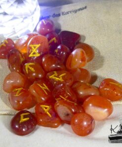 Alternative view of Sac en Jute avec set de Runes Futhark en Cornaline