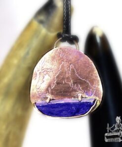 Pendentif Sophie - cuivre naturel gravé – Image 3