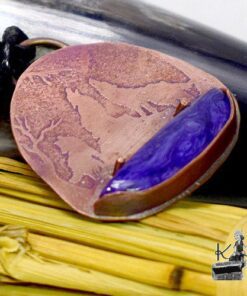 Pendentif Sophie - cuivre naturel gravé – Image 5