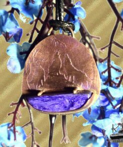 Pendentif Sophie - cuivre naturel gravé – Image 7