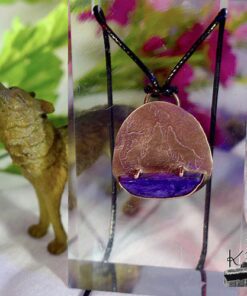 Pendentif Sophie - cuivre naturel gravé – Image 8