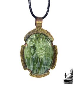 pendentif eliud en seraphinite et cuivre