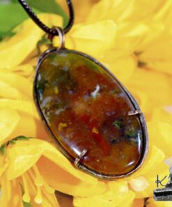 Pendentif Oona - agate mousse et cuivre – Image 10
