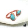 bague ajustable oonagh en cuivre et amazonite