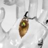 Pendentif Hafgan en feuille naturelle et labradorite