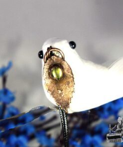 Pendentif Hafgan - feuille naturelle cuivrée et labradorite – Image 2
