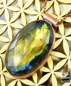 Pendentif Emyr - cuivre et labradorite – Image 2