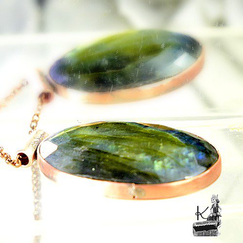 Pendentif Emyr - cuivre et labradorite – Image 4
