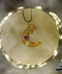 Pendentif Sohalia - lune avec lapis lazuli et pierre de lune – Image 8