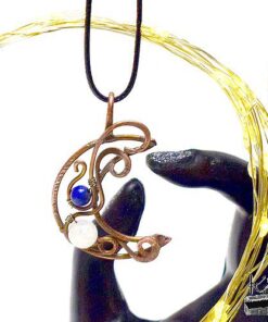 Pendentif Sohalia - lune avec lapis lazuli et pierre de lune – Image 6