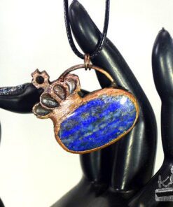 Réservé:Pendentif Zita - lapis lazuli et cuivre – Image 9