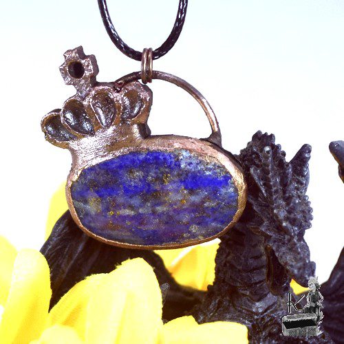 Réservé:Pendentif Zita - lapis lazuli et cuivre – Image 5