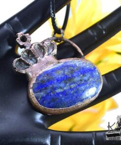Réservé:Pendentif Zita - lapis lazuli et cuivre – Image 4