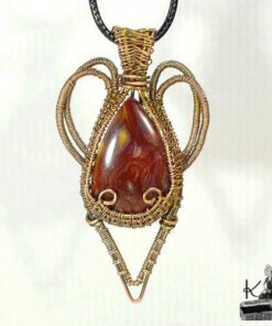 Pendentif Cirdan - crazy lace agate wire wrapped – Image 9