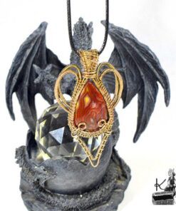 Pendentif Cirdan - crazy lace agate wire wrapped – Image 6