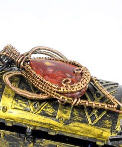 Pendentif Cirdan - crazy lace agate wire wrapped – Image 4
