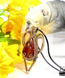 Pendentif Cirdan - crazy lace agate wire wrapped – Image 2