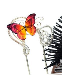 fourche à cheveux devin avec papillon transparent