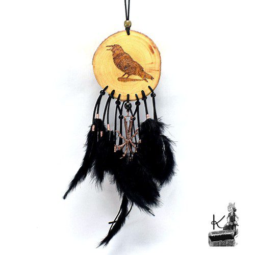 Décoration murale Corvus - bois et cuivre