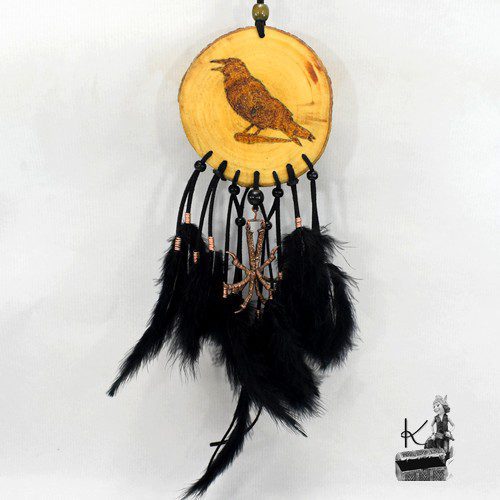 Décoration murale Corvus - bois et cuivre – Image 6