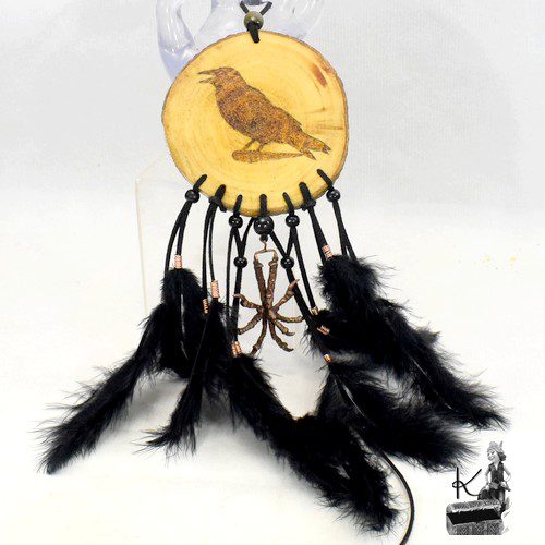 Décoration murale Corvus - bois et cuivre – Image 2