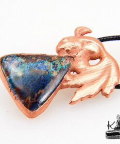 Pendentif Karpas - chrysocolle plaquée cuivre – Image 4