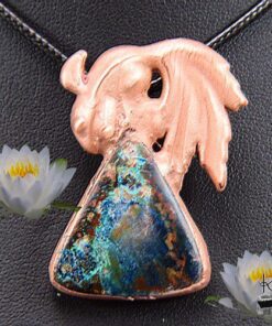 Pendentif Karpas - chrysocolle plaquée cuivre – Image 3