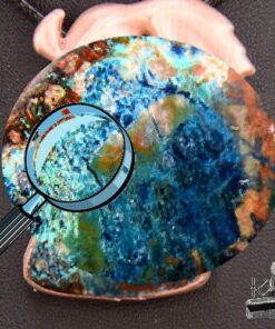 Pendentif Karpas - chrysocolle plaquée cuivre – Image 5