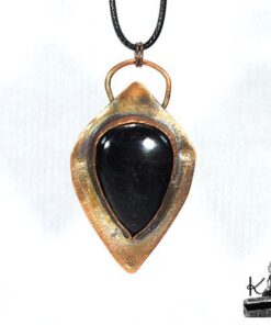 Réservé : Pendentif Maura - tourmaline noire et cuivre – Image 6