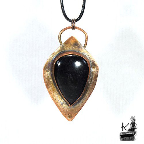 Réservé : Pendentif Maura - tourmaline noire et cuivre – Image 6