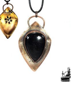 Pendentif Maura en tourmaline noire