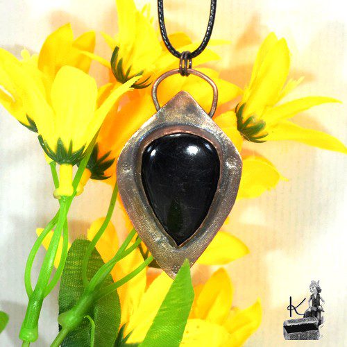 Réservé : Pendentif Maura - tourmaline noire et cuivre – Image 5