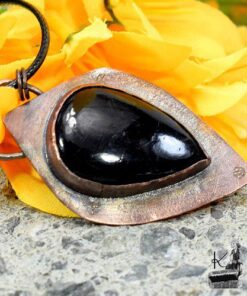Réservé : Pendentif Maura - tourmaline noire et cuivre – Image 4