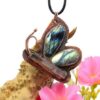 pendentif naya avec cristal de roche et labradorites