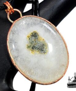 Pendentif Nellas - moss solar quartz sertie cuivre – Image 9