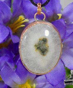 Pendentif Nellas - moss solar quartz sertie cuivre – Image 7