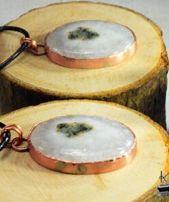 Pendentif Nellas - moss solar quartz sertie cuivre – Image 3