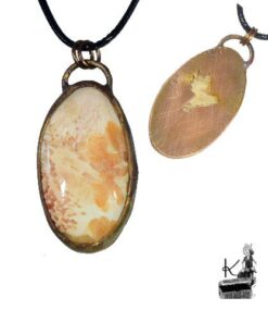 pendentif louan en cuivre et scolescite