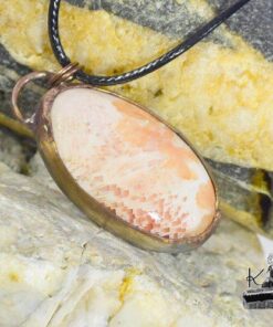 Pendentif Louan - scolescite et cuivre – Image 8