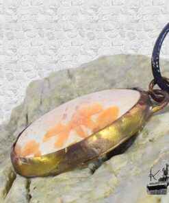 Pendentif Louan - scolescite et cuivre – Image 7