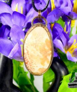 Pendentif Louan - scolescite et cuivre – Image 5