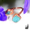 bague ajustable scotta en cuivre et amazonite
