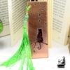 Marque-pages en cuivre avec chat gravé