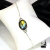 Bracelet ino plaqué argent et labradorite