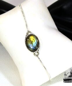 Bracelet ino plaqué argent et labradorite