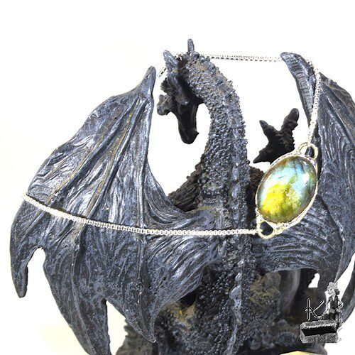 Bracelet Ino - labradorite sertie étain – Image 6