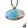 Pendentif Hoela en calcedoine bleue et cuivre